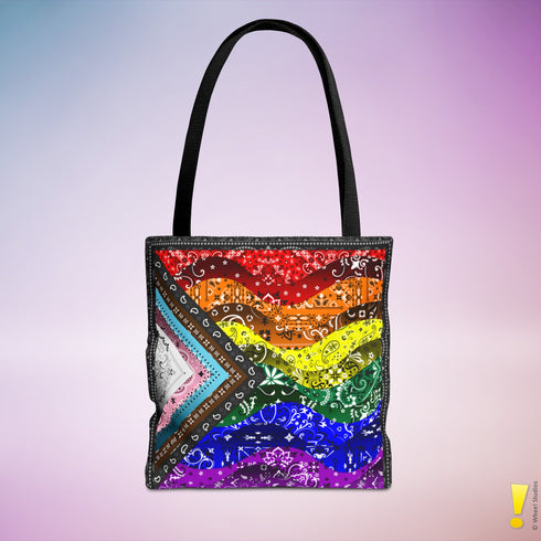 LGBTQ Progress Pride Waves Tote Bag